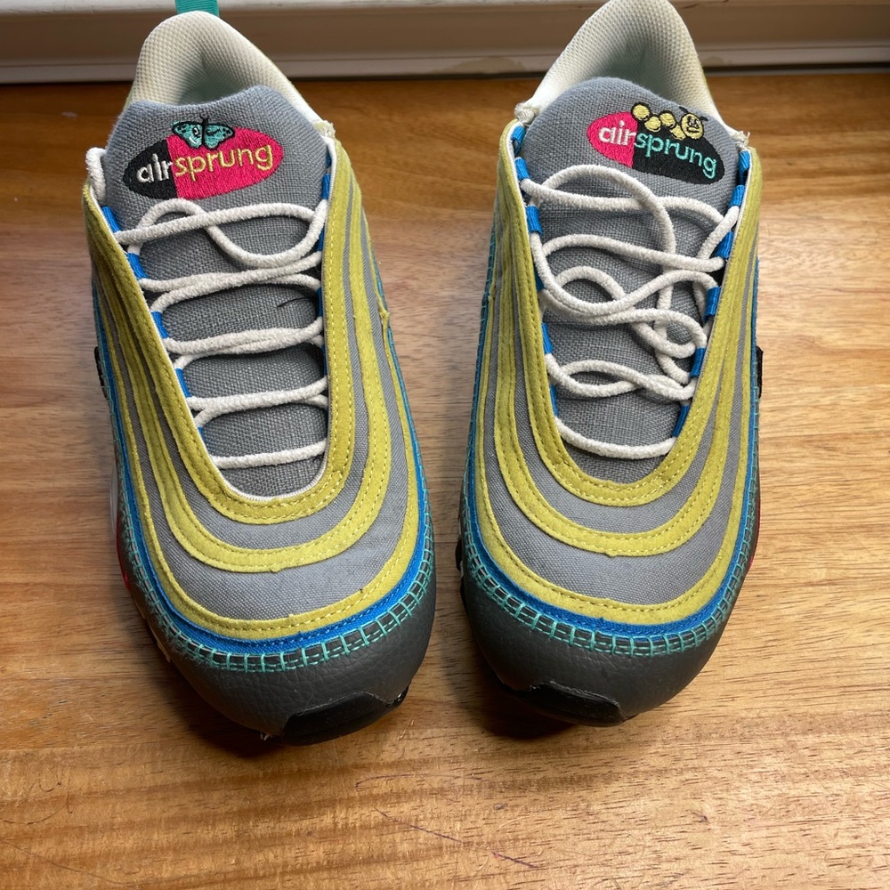 Men Shoes - Gray and Blue